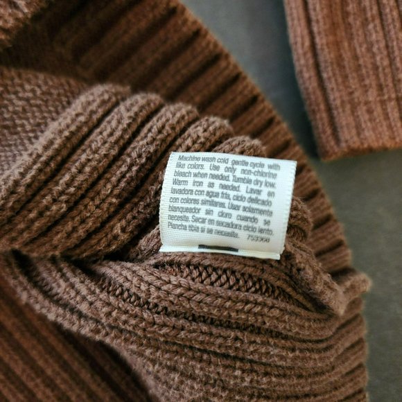 St John's Bay Striped Sweater Size Large Brown Cream - Picture 10 of 14